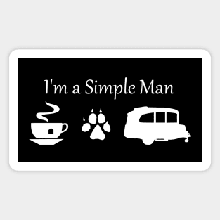 I'm a Simple Man - Tea, Dogs & Basecamp (DARK) Magnet